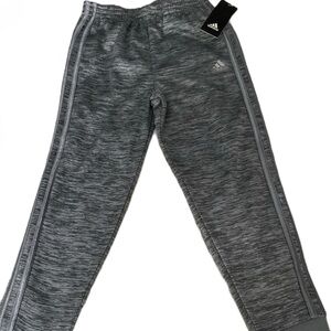 Adidas Boys Pants, Charcoal Grey, Size 7